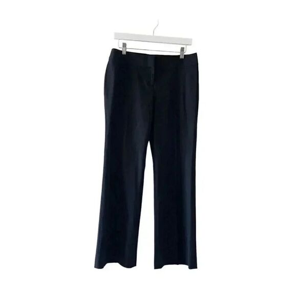 Halogen Nordstrom Quin Fi Straight Leg Wide Y2K Office Career Black Pants SZ 6P - Picture 1 of 10